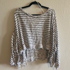 Free People black and white striped top